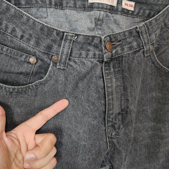 1688 Revolution Men's 34x30 Black Jeans with Embroidered Pockets Stylish Fit - Picture 4 of 12